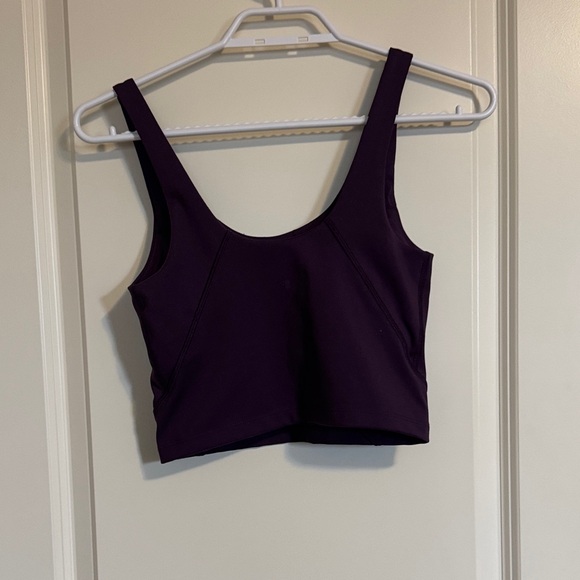 Athletic Works Purple Cropped Tank Top - Picture 2 of 3